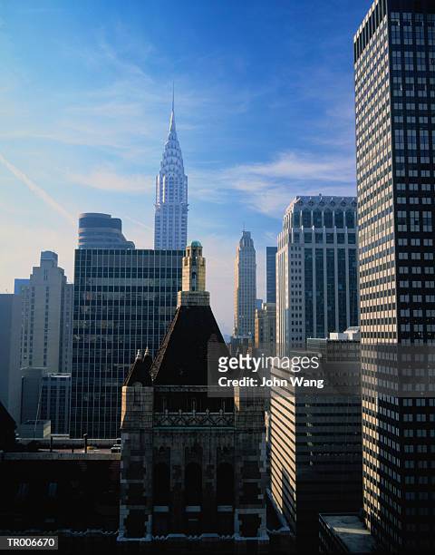 usa, new york, new york city, office buildings - usa imagens e fotografias de stock
