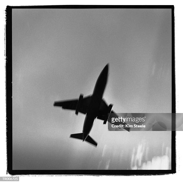 airplane from below - steele stock pictures, royalty-free photos & images