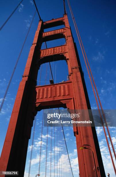 golden gate bridge - official media preview for world premiere of king tut treasures of the golden pharaoh stockfoto's en -beelden