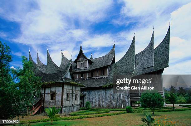 king's palace of pagaruyung kingdom - west sumatra province stock pictures, royalty-free photos & images