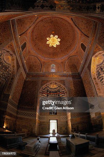 tomb of tamerlane in uzbekistan - allison stock pictures, royalty-free photos & images