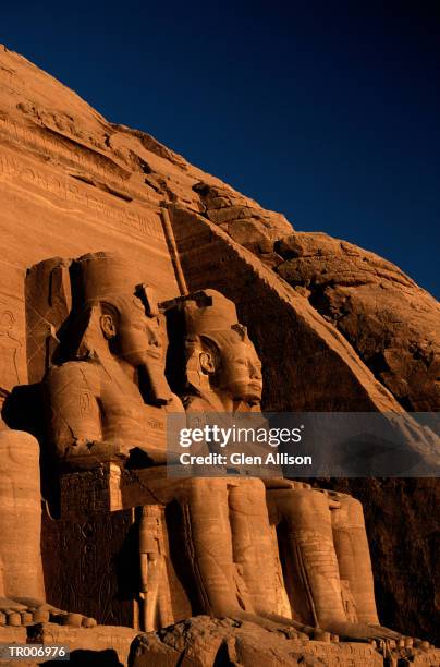 great temple of abu simbel - norwegian royal family attends the unveiling of a statue of king olav v in oslo stockfoto's en -beelden