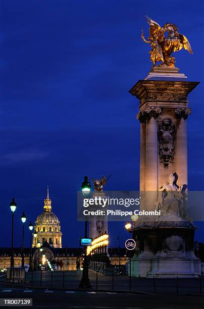 pont alexandre iii in paris, france - alexandre fotografías e imágenes de stock