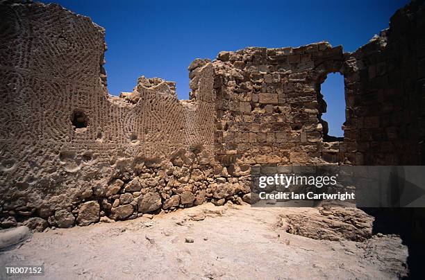 ruins at masada - history of football preview screening by tv channel history and sky in munich stockfoto's en -beelden