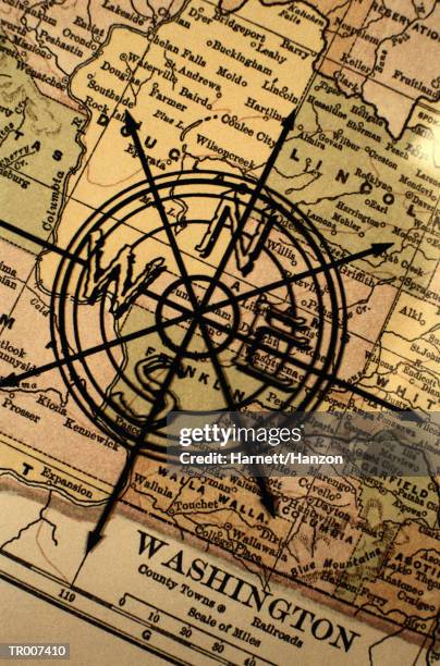 Compass Map Wa Stte Photos and Premium High Res Pictures - Getty Images