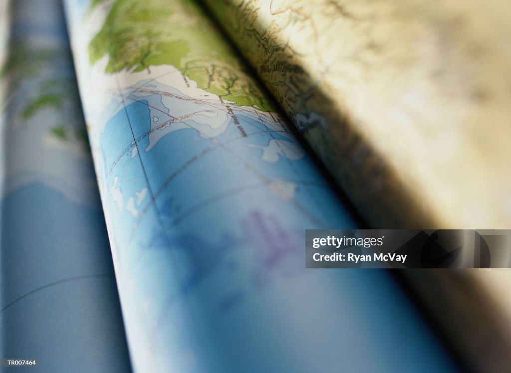 Up Map Solid Closeup Of Rolled Up Maps High-Res Stock Photo - Getty Images