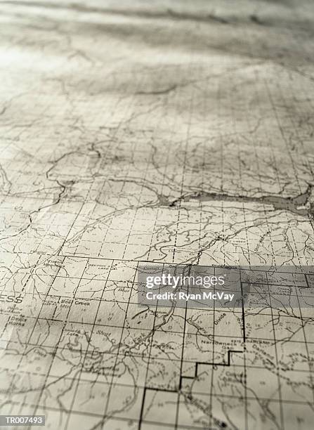 detail of a map - ryan stock pictures, royalty-free photos & images