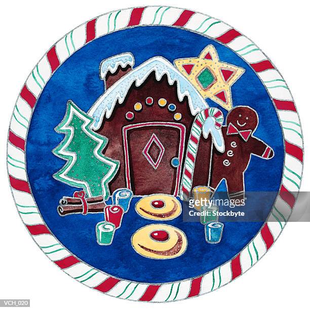 stockillustraties, clipart, cartoons en iconen met gingerbread house - stars of formula one and music make a noise at abbey road studios to help children locked away in orphanages