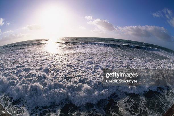 wide-angle view of sea foam - martin schulz gives statement as possibility of grand coalition grows stockfoto's en -beelden