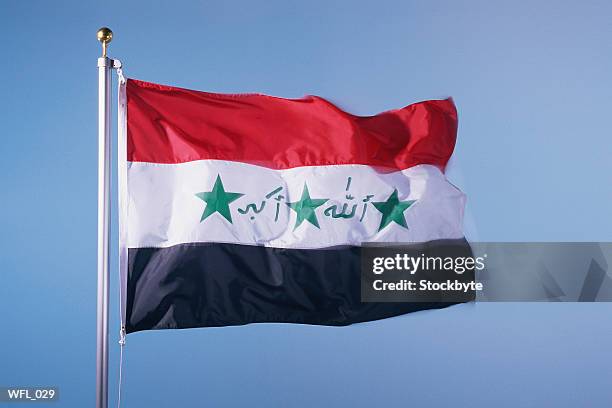 flag of iraq - tutte le bandiere del medio oriente foto e immagini stock