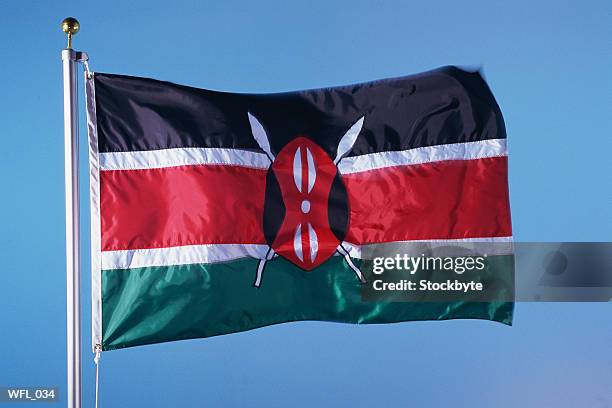 flag of kenya - kenyan flag stock pictures, royalty-free photos & images