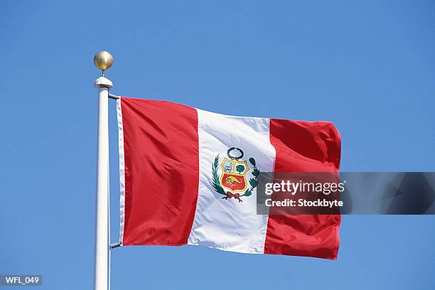 flag of peru - south american flags stockfoto's en -beelden