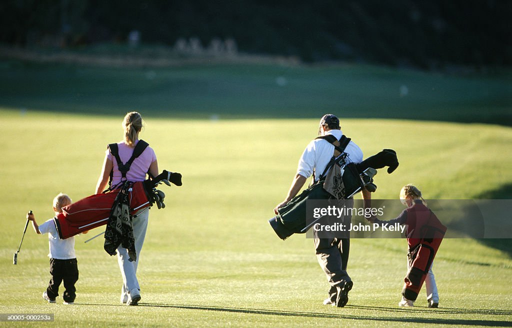 Family on Golf Course