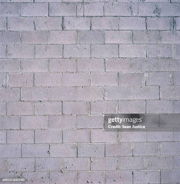 cinder block wall - bloque de hormigón fotografías e imágenes de stock