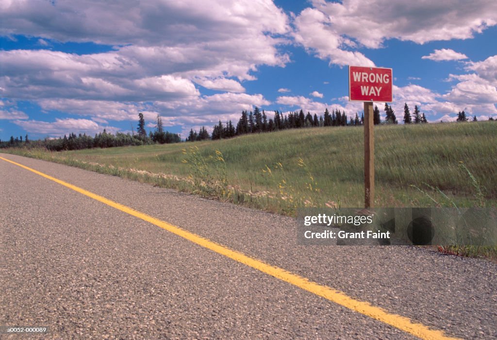 Traffic Sign near Road