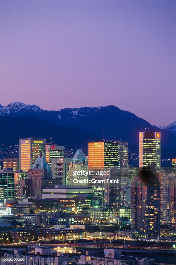 Vancouver Skyline at Night
