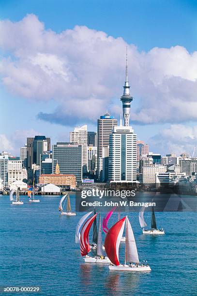auckland harbor - auckland stockfoto's en -beelden