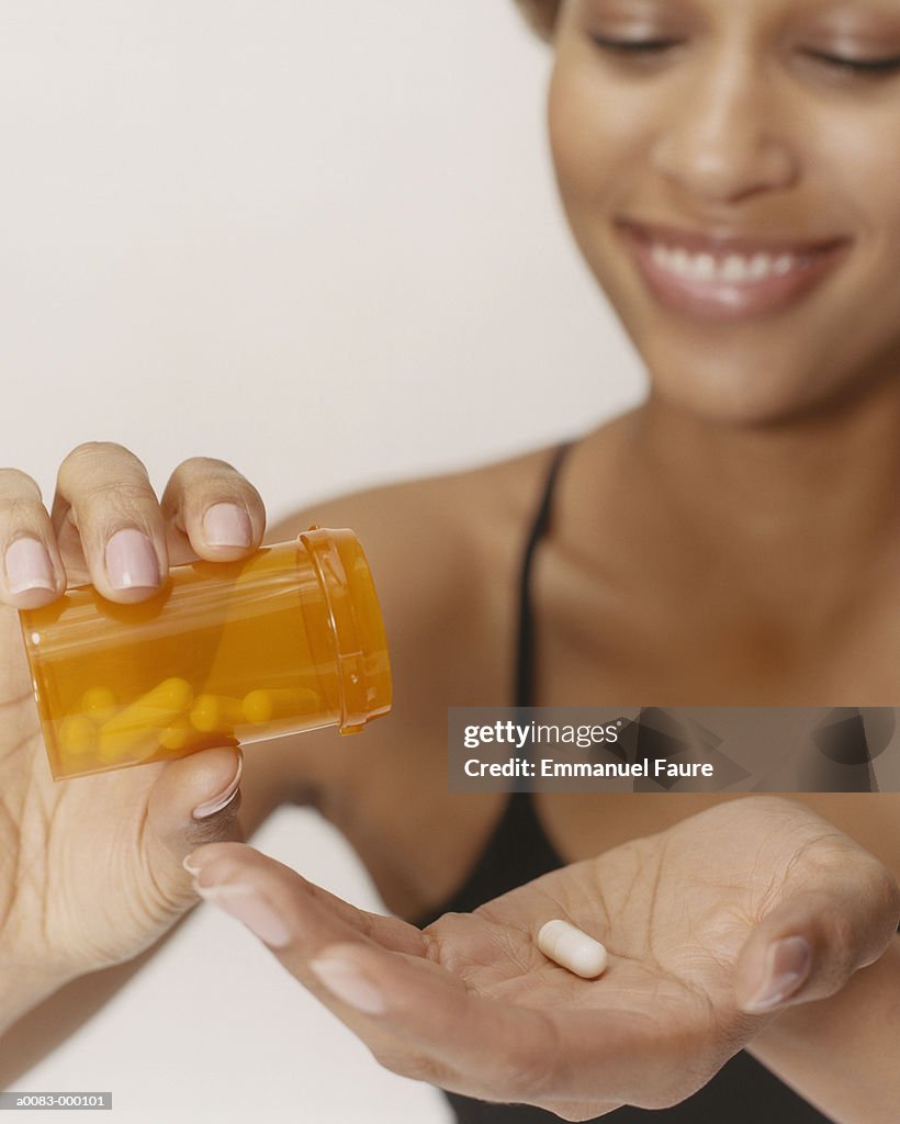 Woman with Pills
