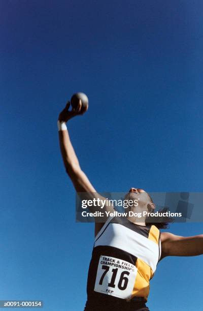 woman shot putter - shot put stock pictures, royalty-free photos & images