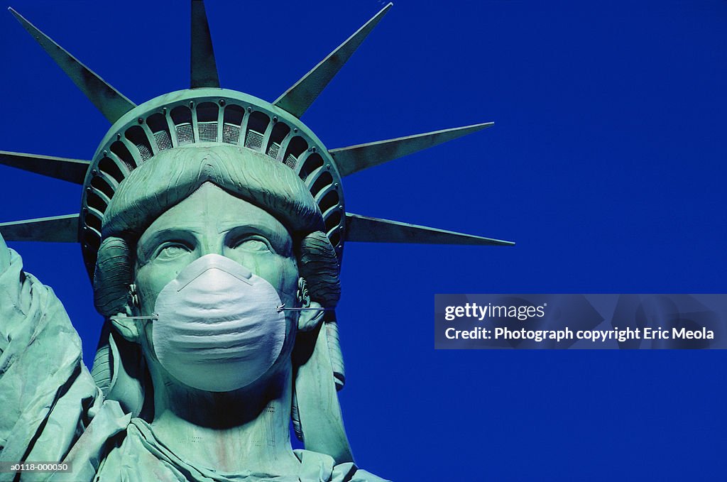 Statue of Liberty Wears Mask