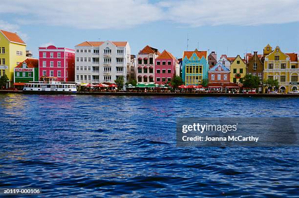 willemstad waterfront houses - curacao stock pictures, royalty-free photos & images