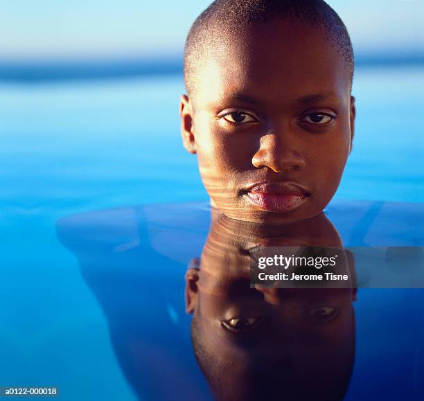 woman in water - water reflection face stock pictures, royalty-free photos & images