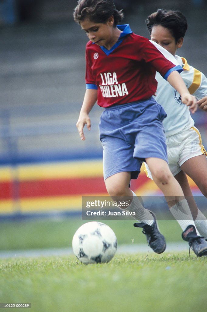 Boys Playing Soccer