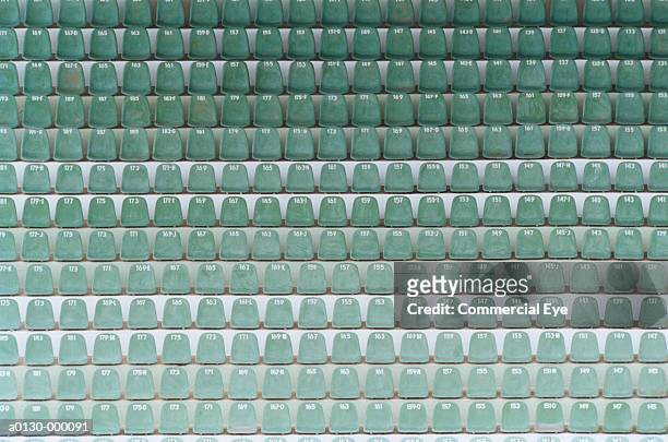 numbered seats in stadium - plentiful imagens e fotografias de stock