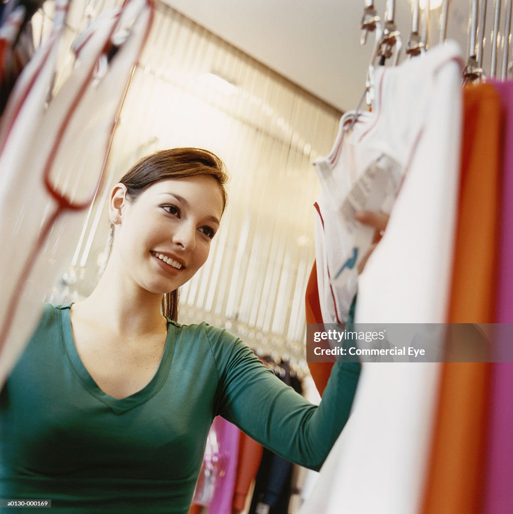 Woman Checking Price Tag