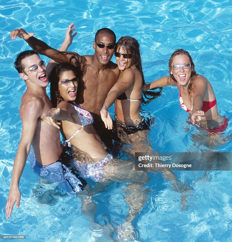 Group of People in Pool