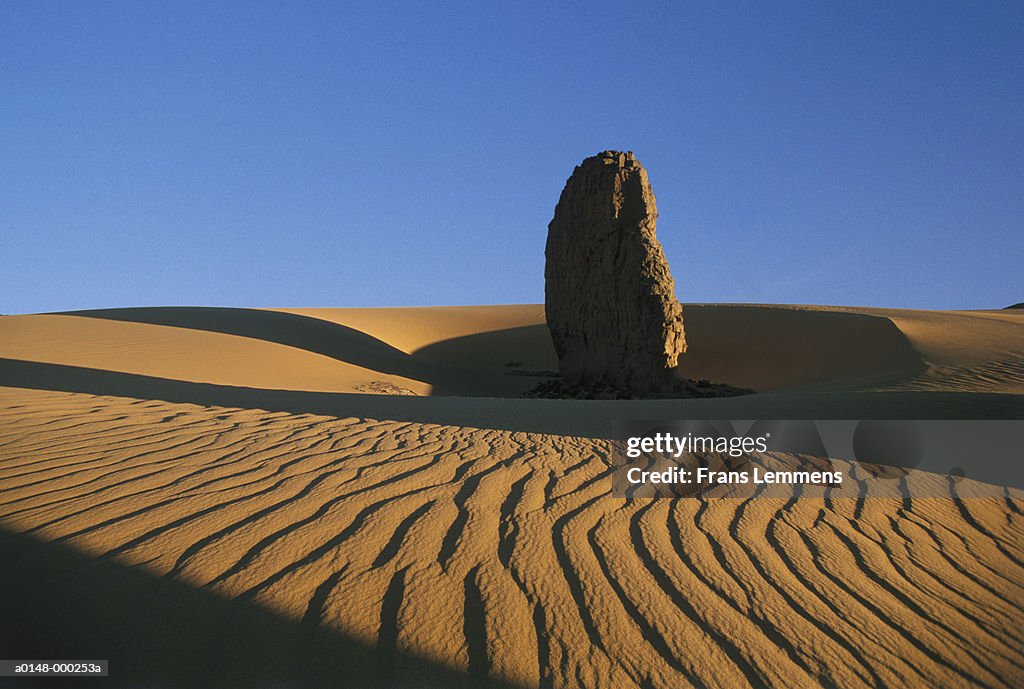 Rock in Sahara Desert