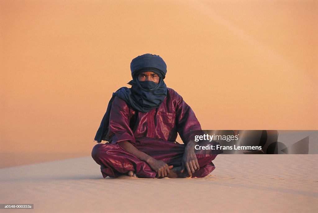 Tuareg Man in Desert