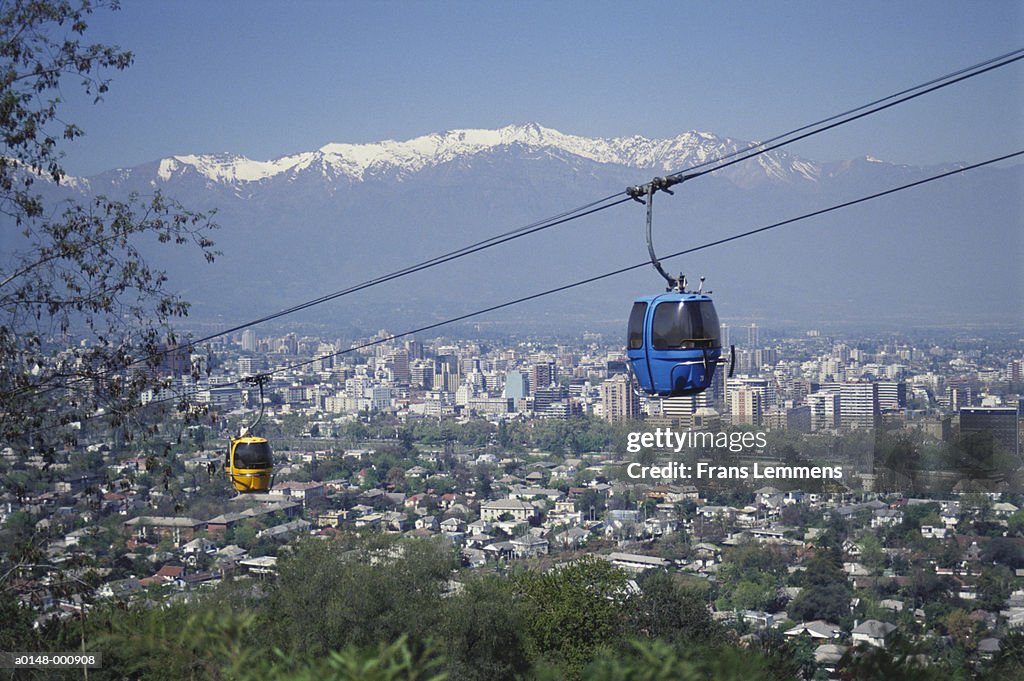 Cable Cars Over Santiago