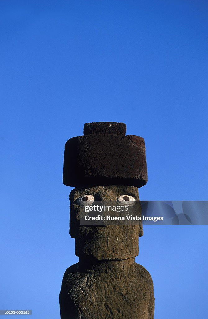 Moai Statue with Eyes Open