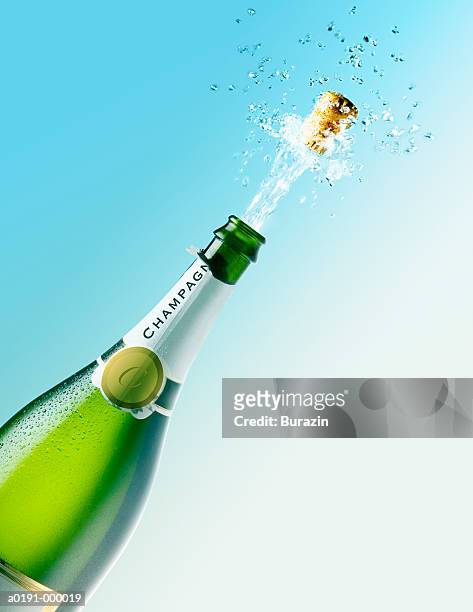 champagne bottle opening - champagne cork stock pictures, royalty-free photos & images