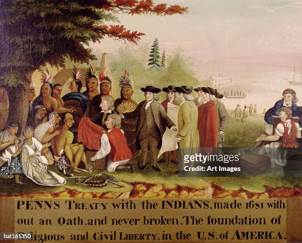Penn's Treaty with the Indians c.1840