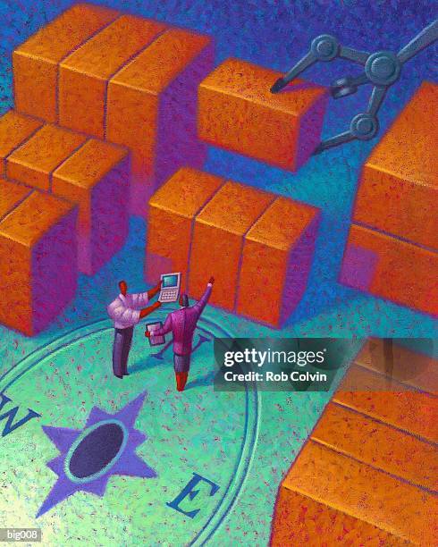 analyzing inventory - warehouse interior stock illustrations