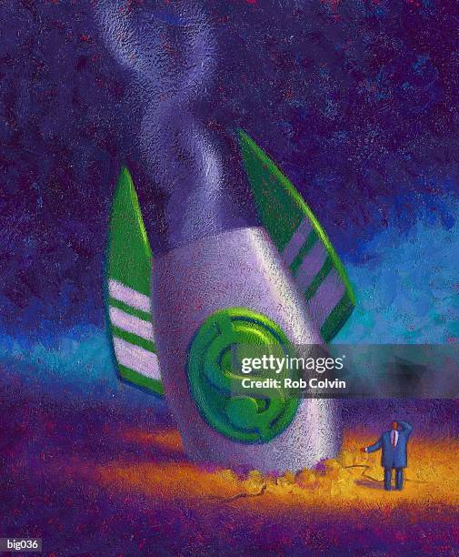 fiscal crash - devaluation stock illustrations