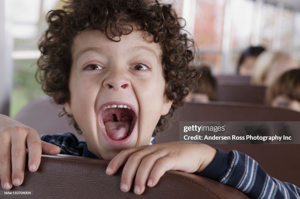 Kids Using Bus Kids On School Bus High-Res Stock Photo - Getty Images