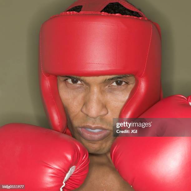 close-up of a boxer - head protector stock pictures, royalty-free photos & images