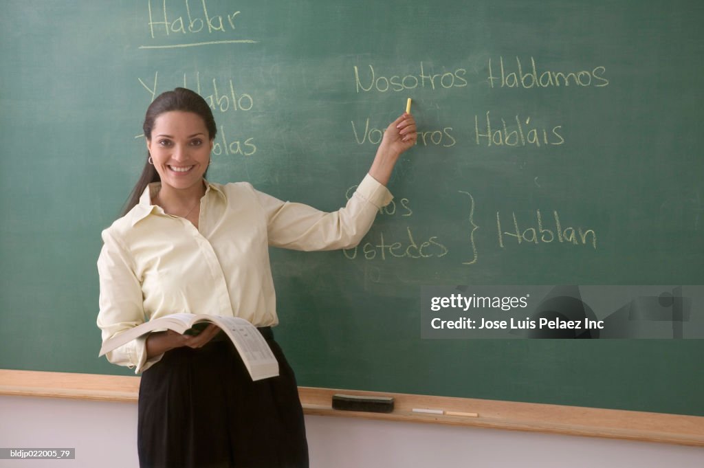 Mid adult woman giving a presentation