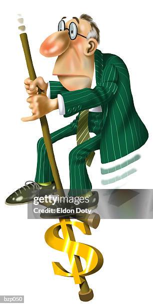 man on pogo stick - pogo stock-grafiken, -clipart, -cartoons und -symbole