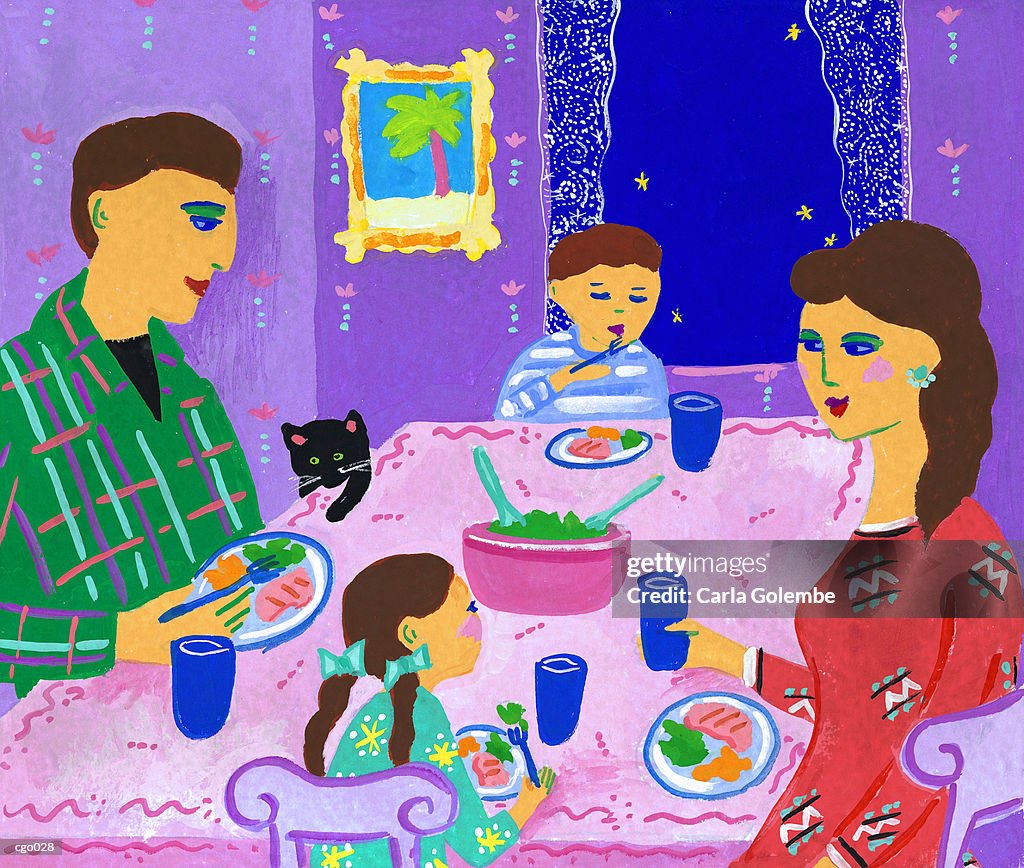 Family Having Dinner