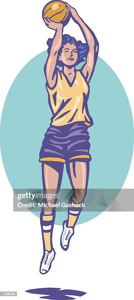 Girl Shooting Basketball