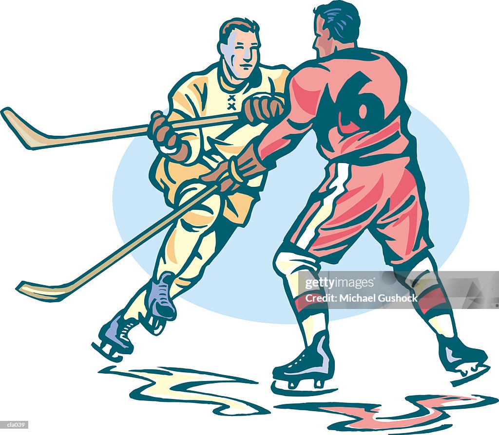Men Playing Hockey
