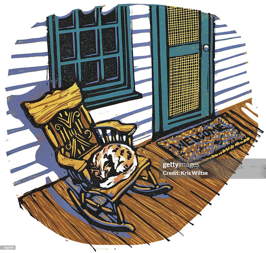 Cat & Rocking Chair