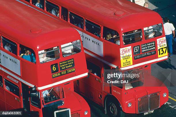 double-decker bus - decker stock pictures, royalty-free photos & images