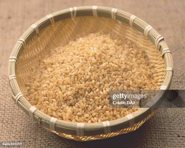 unpolished rice - macrobiotic diet stock pictures, royalty-free photos & images