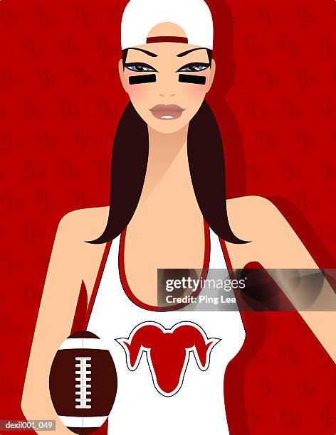 horoscope sign: capricorn - looking into camera studio stock illustrations