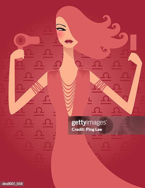 horoscope sign: libra - astrologisches luftzeichen stock-grafiken, -clipart, -cartoons und -symbole